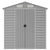 Garden Shed Light Grey 191x130x198 cm Galvanised Steel