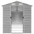 Garden Shed Light Grey 191x640x198 cm Galvanised Steel