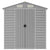 Garden Shed Light Grey 191x810x198 cm Galvanised Steel