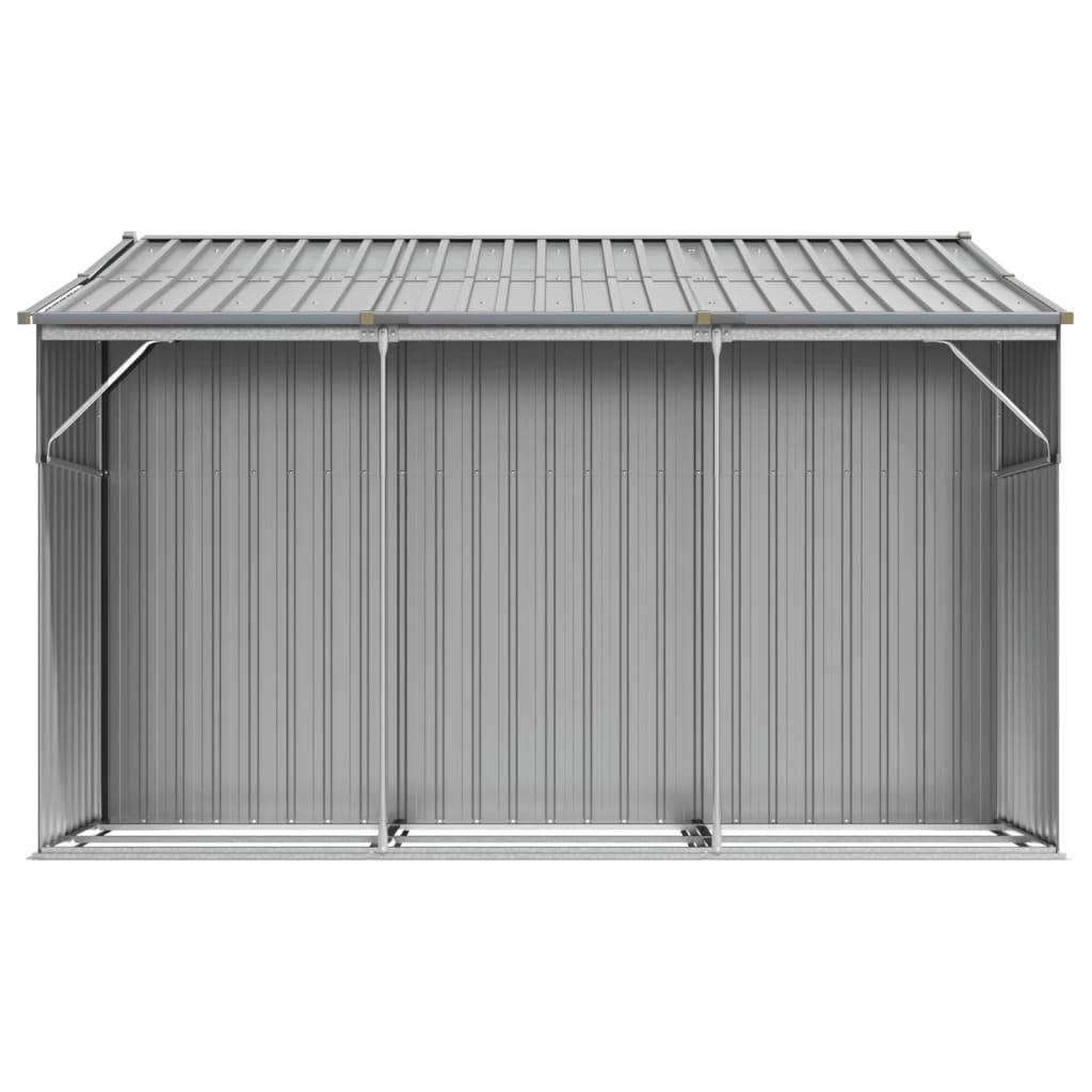 Garden Shed Grey 277x279x179 cm Galvanised Steel