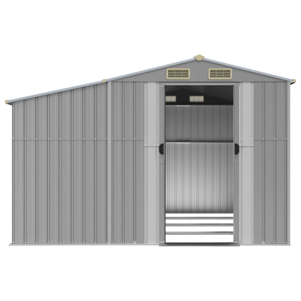 Garden Shed Grey 277x365.5x179 cm Galvanised Steel