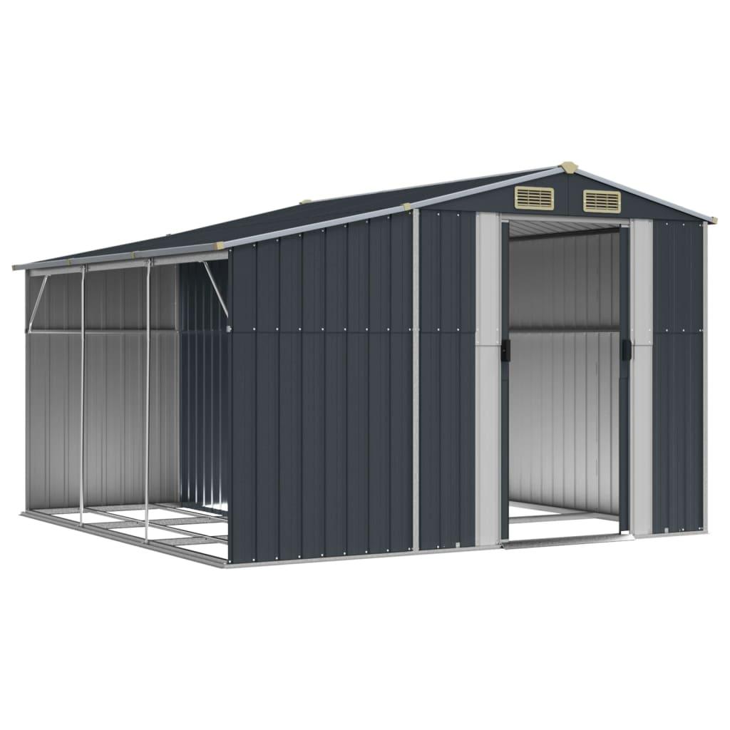 Garden Shed Anthracite 277x279x179 cm Galvanised Steel