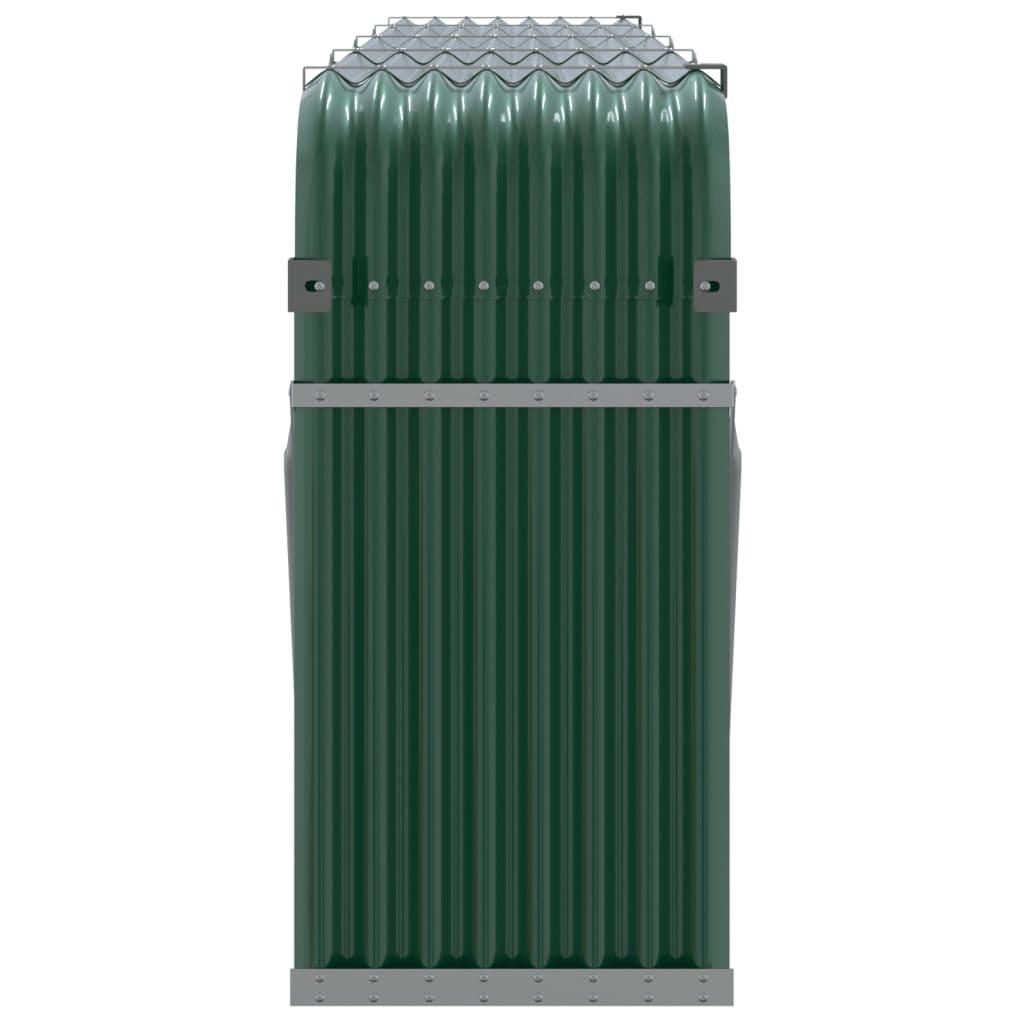 Log Holder Green 300x45x100 cm Galvanised Steel