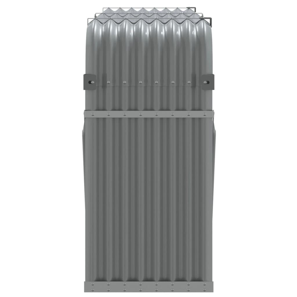 Log Holder Light Grey 180x45x100 cm Galvanised Steel