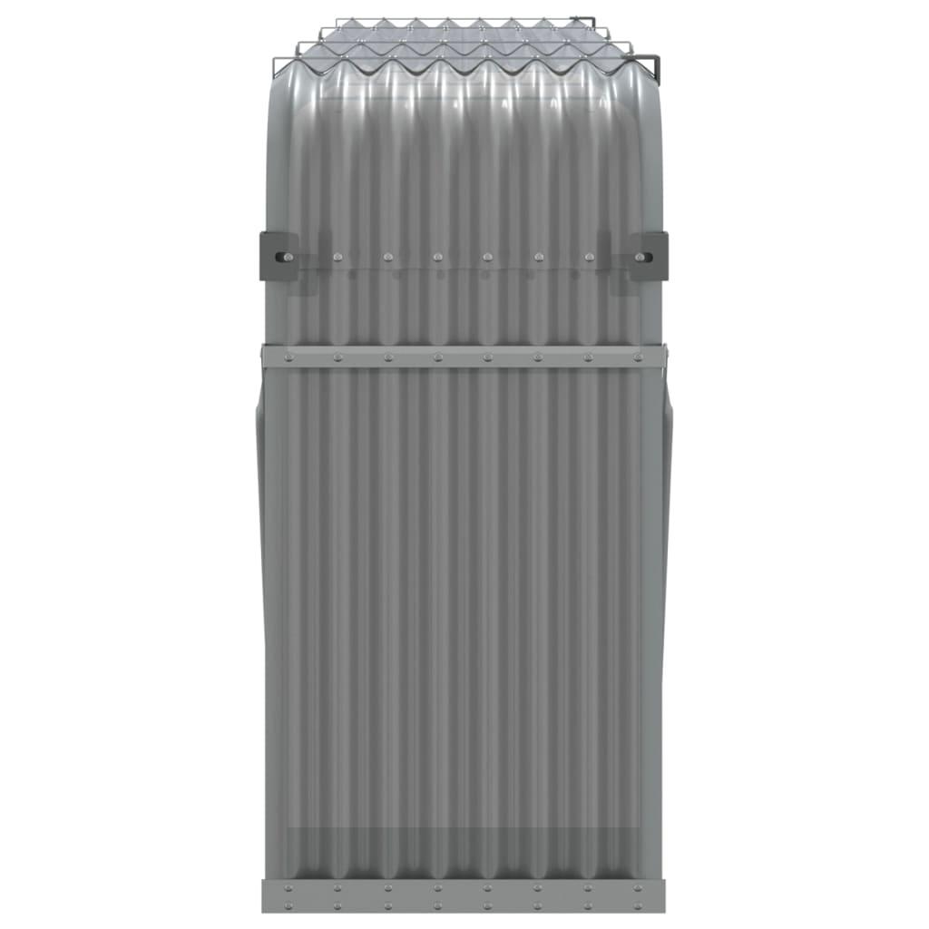 Log Holder Light Grey 234x45x100 cm Galvanised Steel