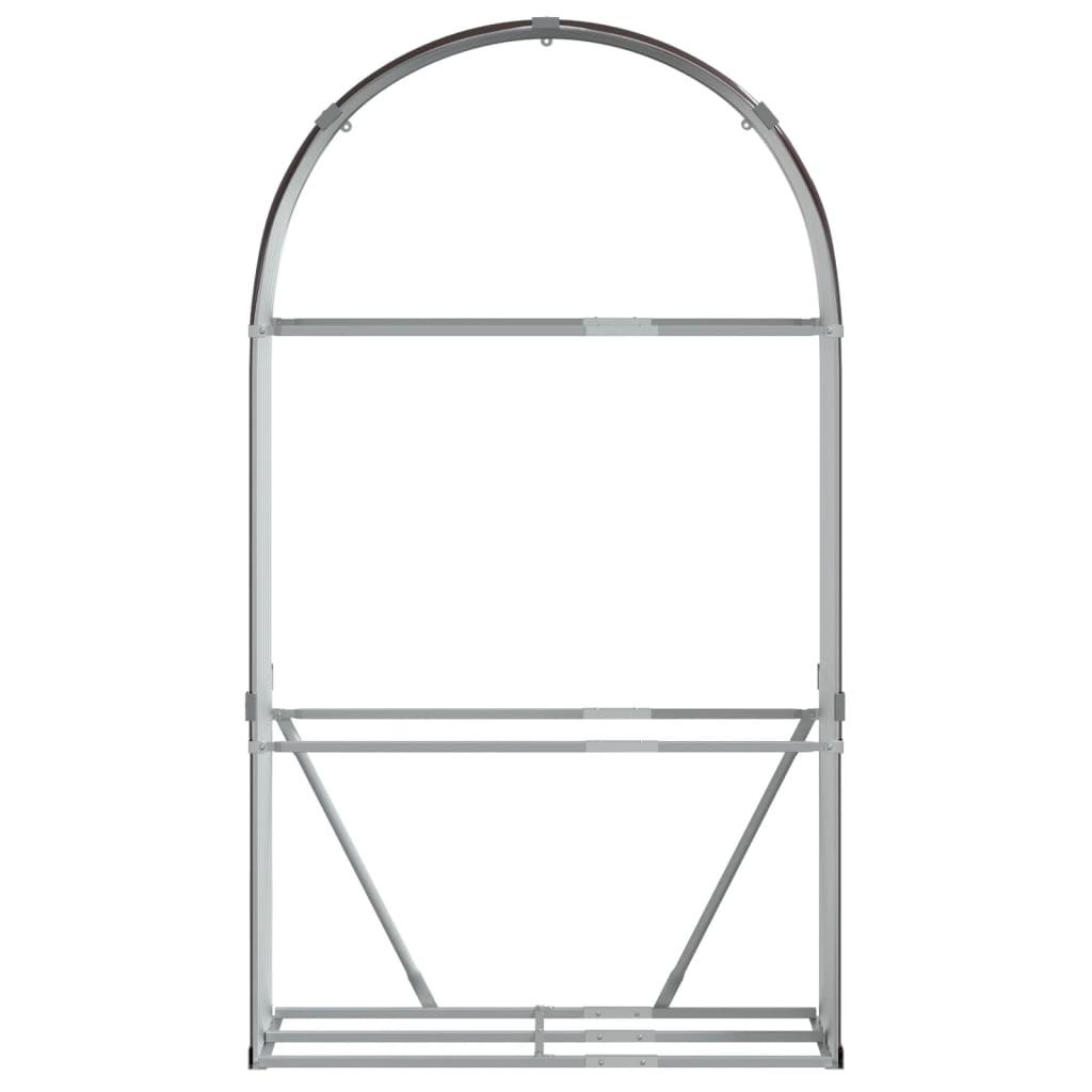 Log Holder Brown 120x45x210 cm Galvanised Steel