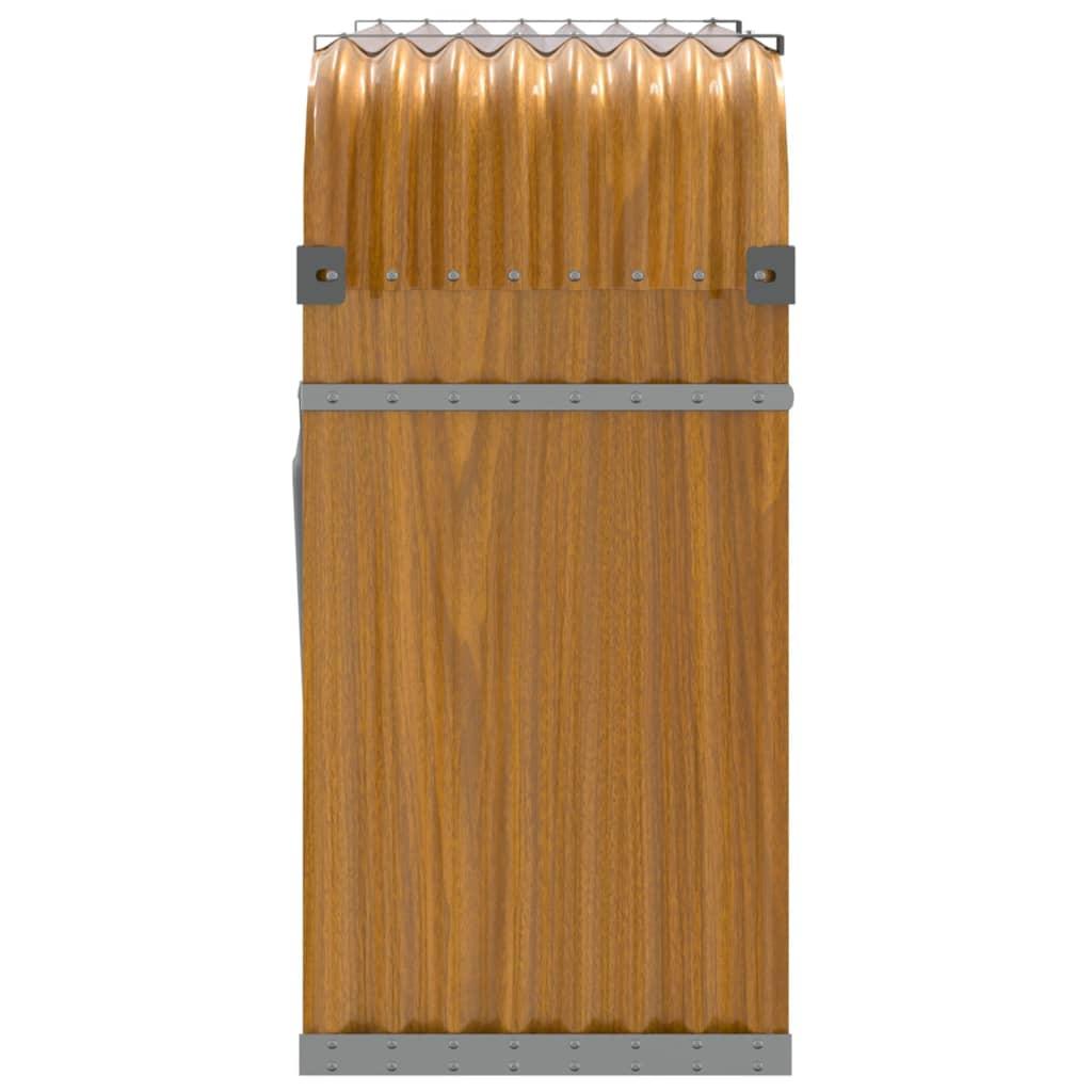 Log Holder Wood Look 120x45x100 cm Galvanised Steel