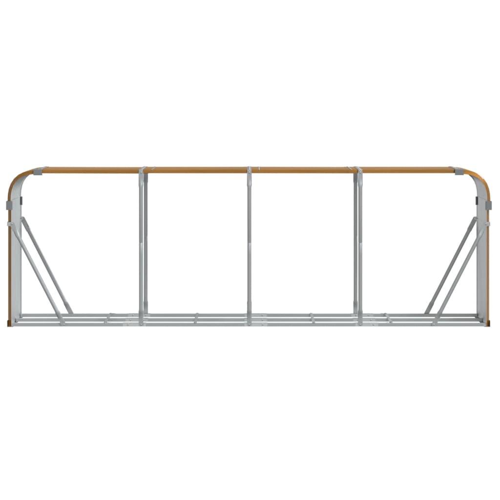 Log Holder Wood Look 300x45x100 cm Galvanised Steel