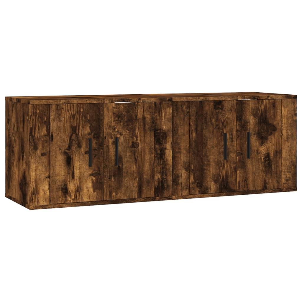 Wall-mounted TV Cabinets 2 pcs Smoked Oak 57x34.5x40 cm