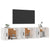 Wall-mounted TV Cabinets 3 pcs High Gloss White 57x34.5x40 cm