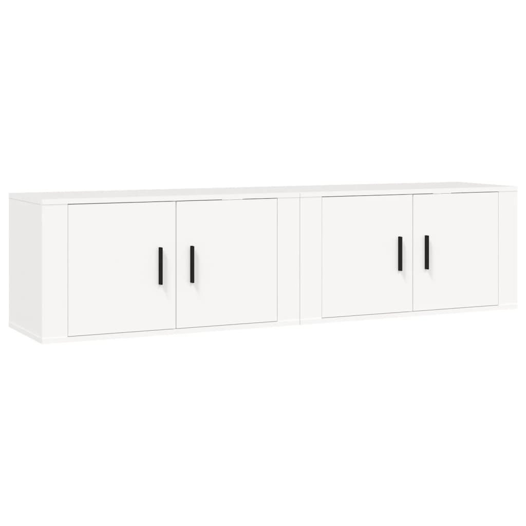 Wall-mounted TV Cabinets 2 pcs White 80x34.5x40 cm