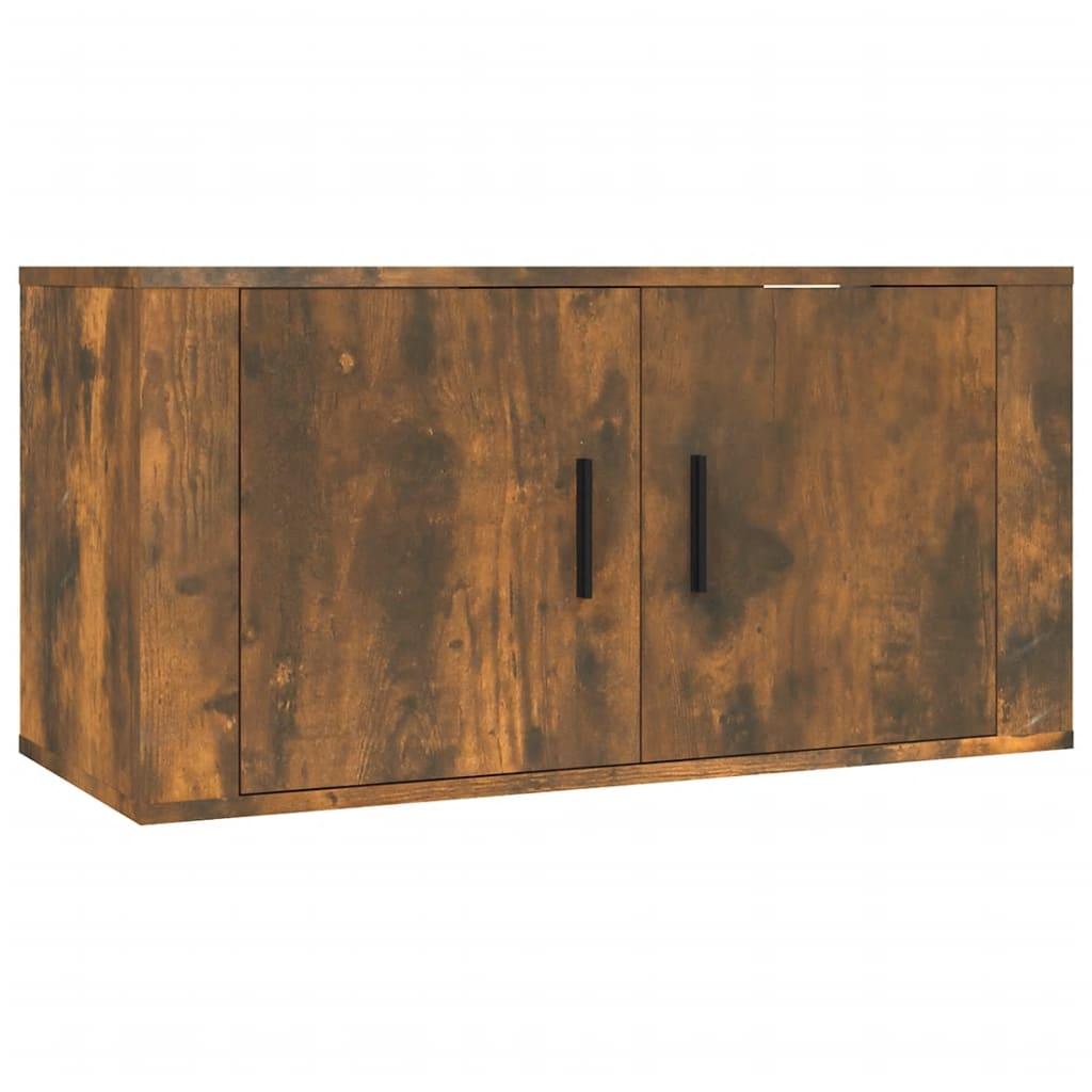 Wall-mounted TV Cabinets 2 pcs Smoked Oak 80x34.5x40 cm