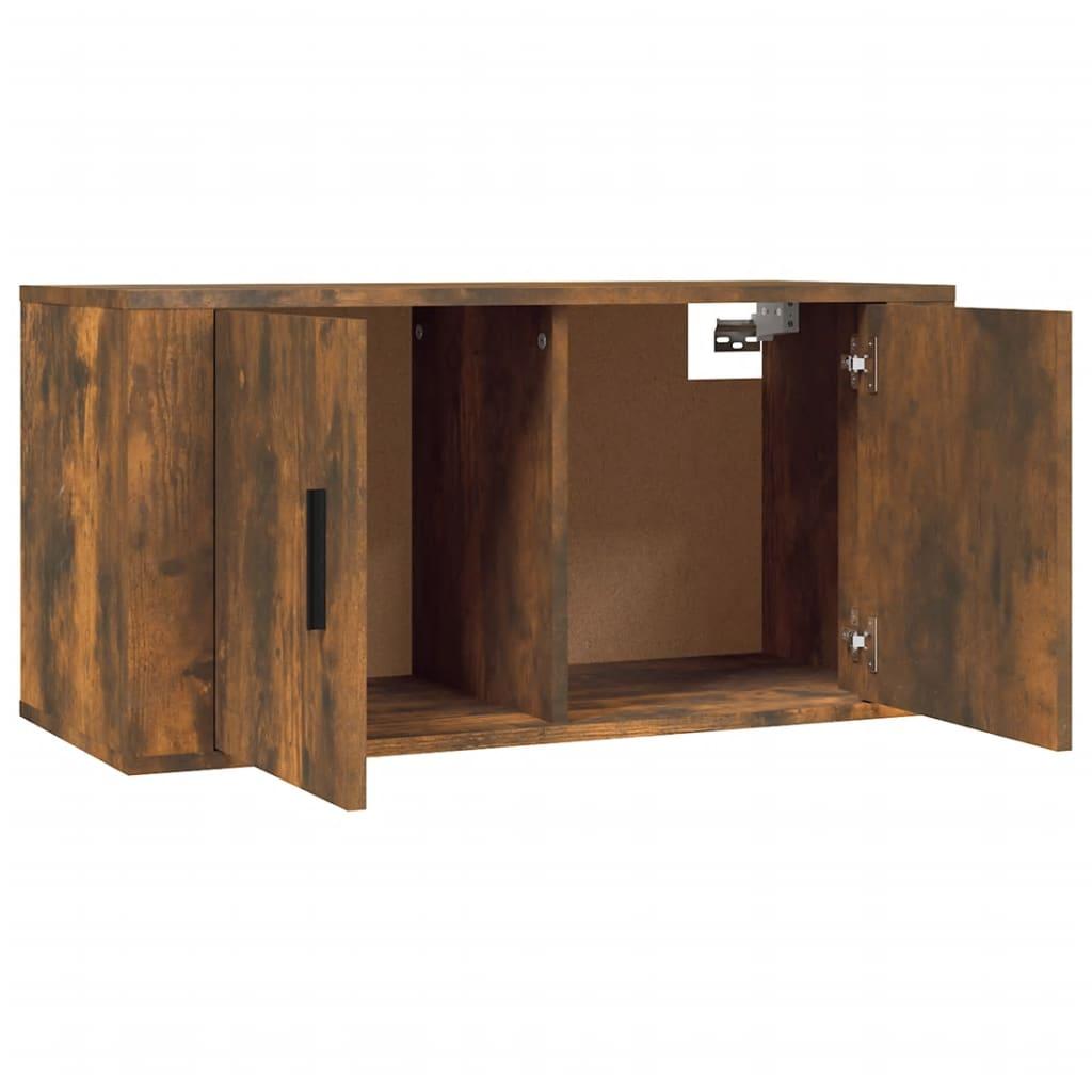 Wall-mounted TV Cabinets 2 pcs Smoked Oak 80x34.5x40 cm