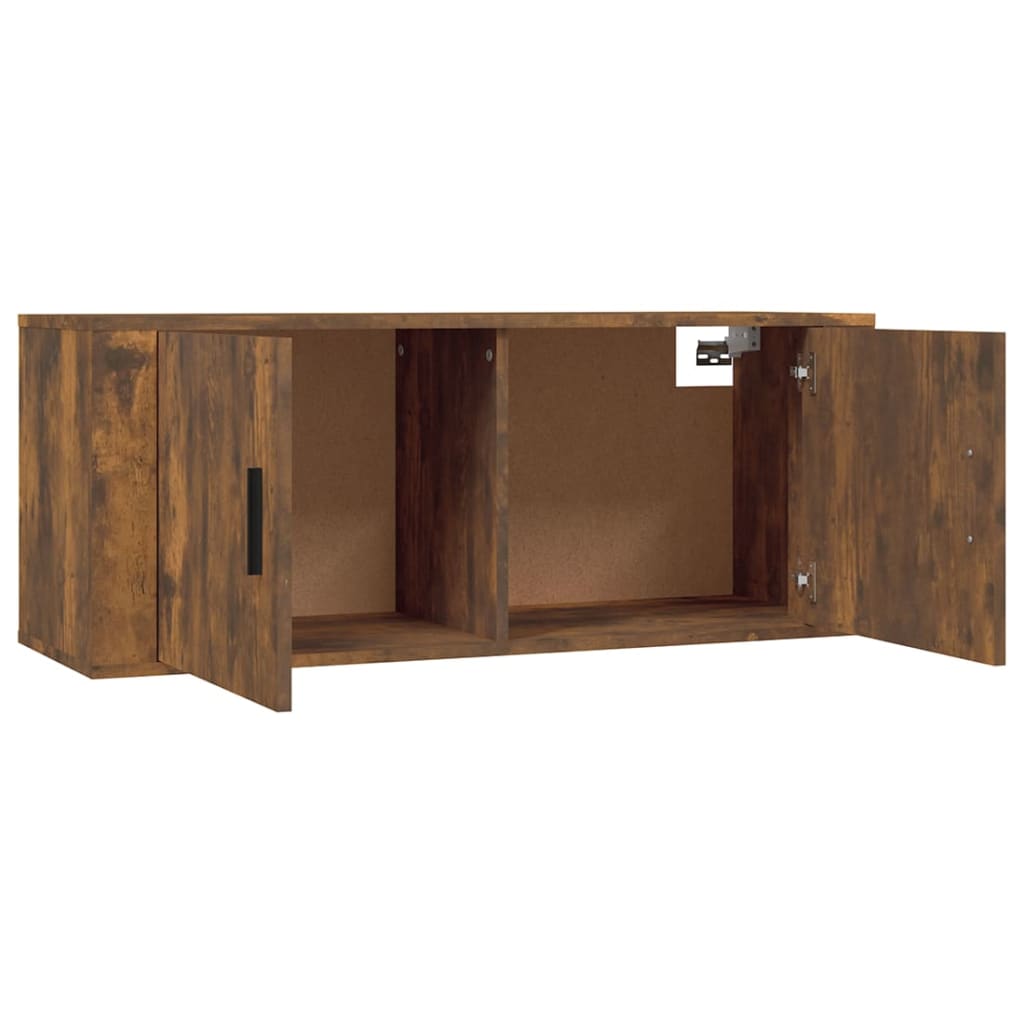 Wall-mounted TV Cabinets 2 pcs Smoked Oak 100x34.5x40 cm