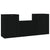 3 Piece TV Cabinet Set Black Engineered Wood