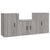 3 Piece TV Cabinet Set Grey Sonoma Engineered Wood