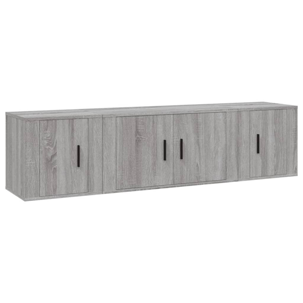 3 Piece TV Cabinet Set Grey Sonoma Engineered Wood