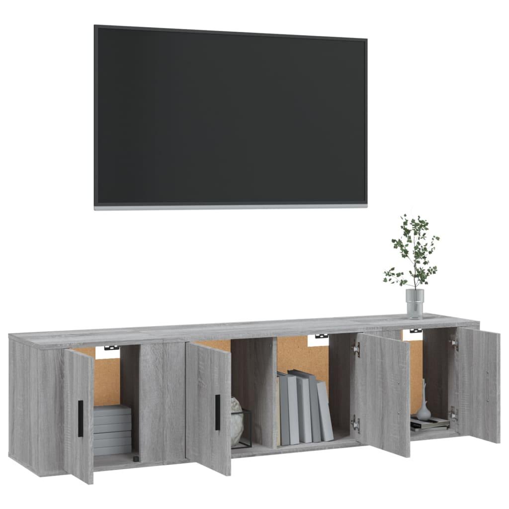 3 Piece TV Cabinet Set Grey Sonoma Engineered Wood