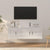 2 Piece TV Cabinet Set High Gloss White Engineered Wood