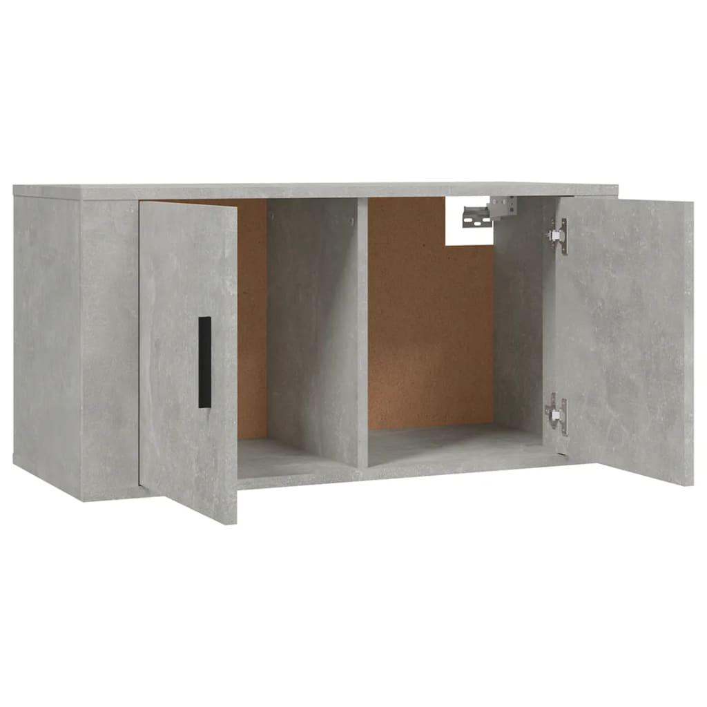 2 Piece TV Cabinet Set Concrete Grey Engineered Wood