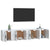 4 Piece TV Cabinet Set High Gloss White Engineered Wood