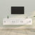 4 Piece TV Cabinet Set High Gloss White Engineered Wood