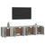 4 Piece TV Cabinet Set Concrete Grey Engineered Wood