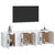 3 Piece TV Cabinet Set High Gloss White Engineered Wood