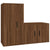 2 Piece TV Cabinet Set Brown Oak Engineered Wood