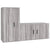 2 Piece TV Cabinet Set Grey Sonoma Engineered Wood