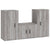 3 Piece TV Cabinet Set Grey Sonoma Engineered Wood