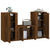 3 Piece TV Cabinet Set Brown Oak Engineered Wood