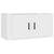 3 Piece TV Cabinet Set White Engineered Wood