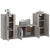 3 Piece TV Cabinet Set Grey Sonoma Engineered Wood