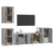 5 Piece TV Cabinet Set Concrete Grey Engineered Wood