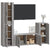 4 Piece TV Cabinet Set Grey Sonoma Engineered Wood