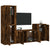 4 Piece TV Cabinet Set Smoked Oak Engineered Wood