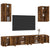 6 Piece TV Cabinet Set Smoked Oak Engineered Wood