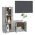 2 Piece TV Cabinet Set Concrete Grey Engineered Wood