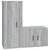 2 Piece TV Cabinet Set Grey Sonoma Engineered Wood