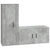 2 Piece TV Cabinet Set Concrete Grey Engineered Wood