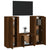 3 Piece TV Cabinet Set Brown Oak Engineered Wood