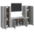 3 Piece TV Cabinet Set Grey Sonoma Engineered Wood