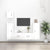 5 Piece TV Cabinet Set High Gloss White Engineered Wood