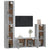 4 Piece TV Cabinet Set Grey Sonoma Engineered Wood