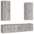 5 Piece TV Cabinet Set Grey Sonoma Engineered Wood