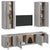 5 Piece TV Cabinet Set Grey Sonoma Engineered Wood