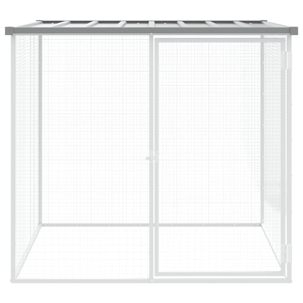 Chicken Cage with Roof Light Grey 103x98x90 cm Galvanised Steel