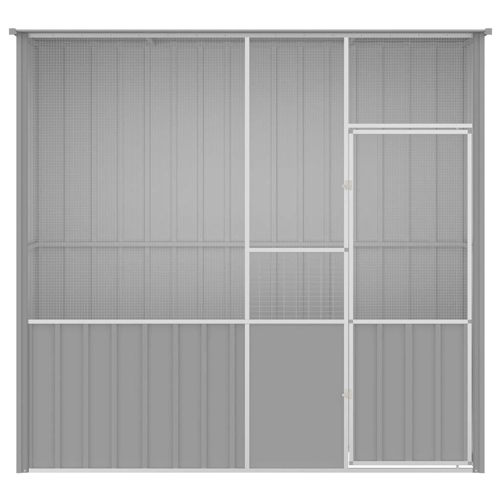 Bird Cage Grey 215x78x200 cm Galvanised Steel