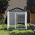 Dog House with Run Anthracite 117x201x123 cm Galvanised Steel